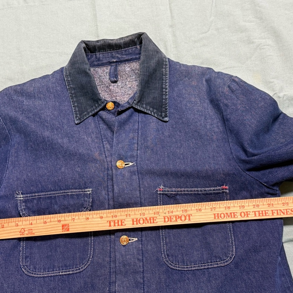 Vintage Wrangler Denim Chore Jacket Lined Size 40 - Picture 9 of 11
